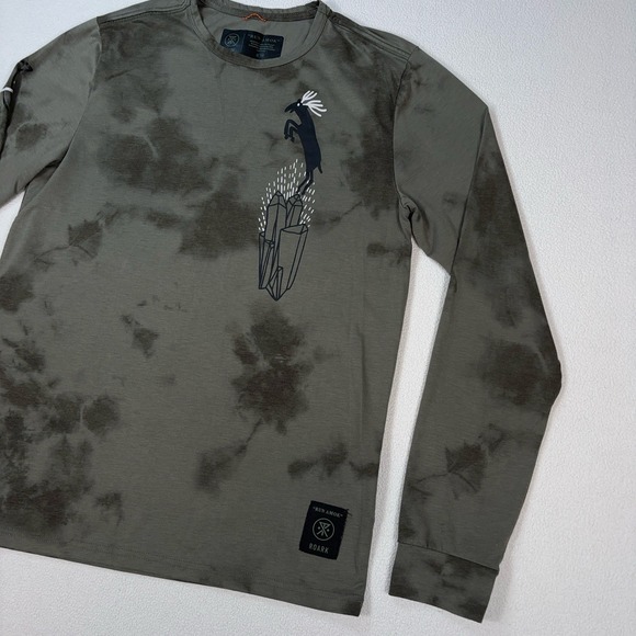 Roark Run Amok Mathis T-Shirt Men's S Green Tie Dye Graphic Print RK318 - Picture 6 of 14